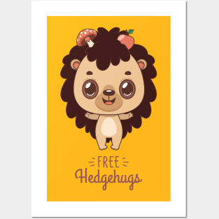 Free Hedgehugs pun design Posters and Art